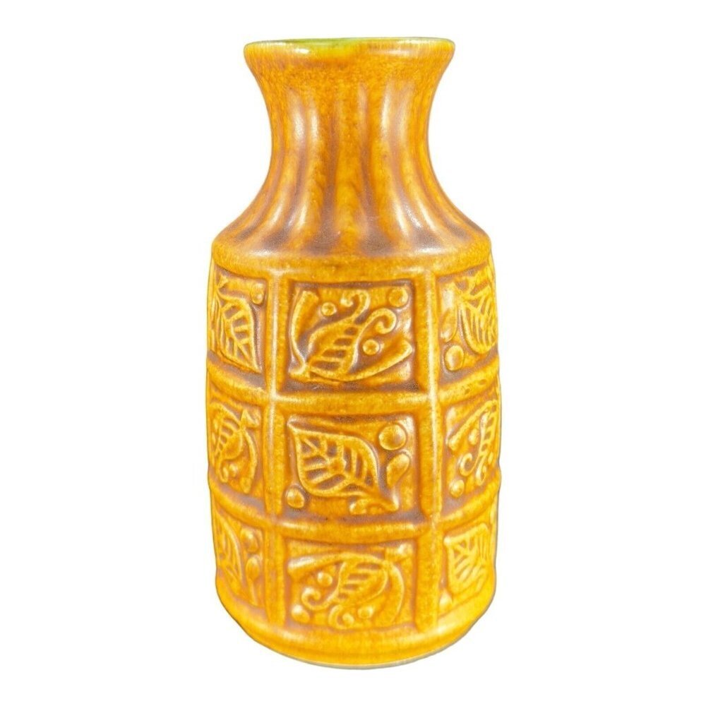 1970s Retro Bay Keramik Germany Brown Glazed Vase Vessel Vintage Pottery 74 14